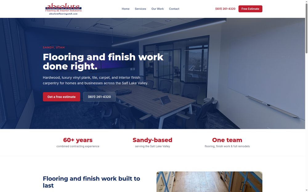 Absolute Flooring & Interior Solutions homepage